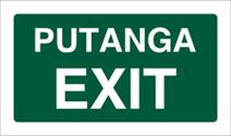 Bilingual Putanga Exit sign